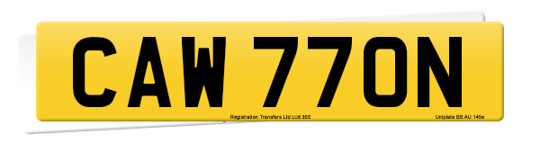 Registration number CAW 770N